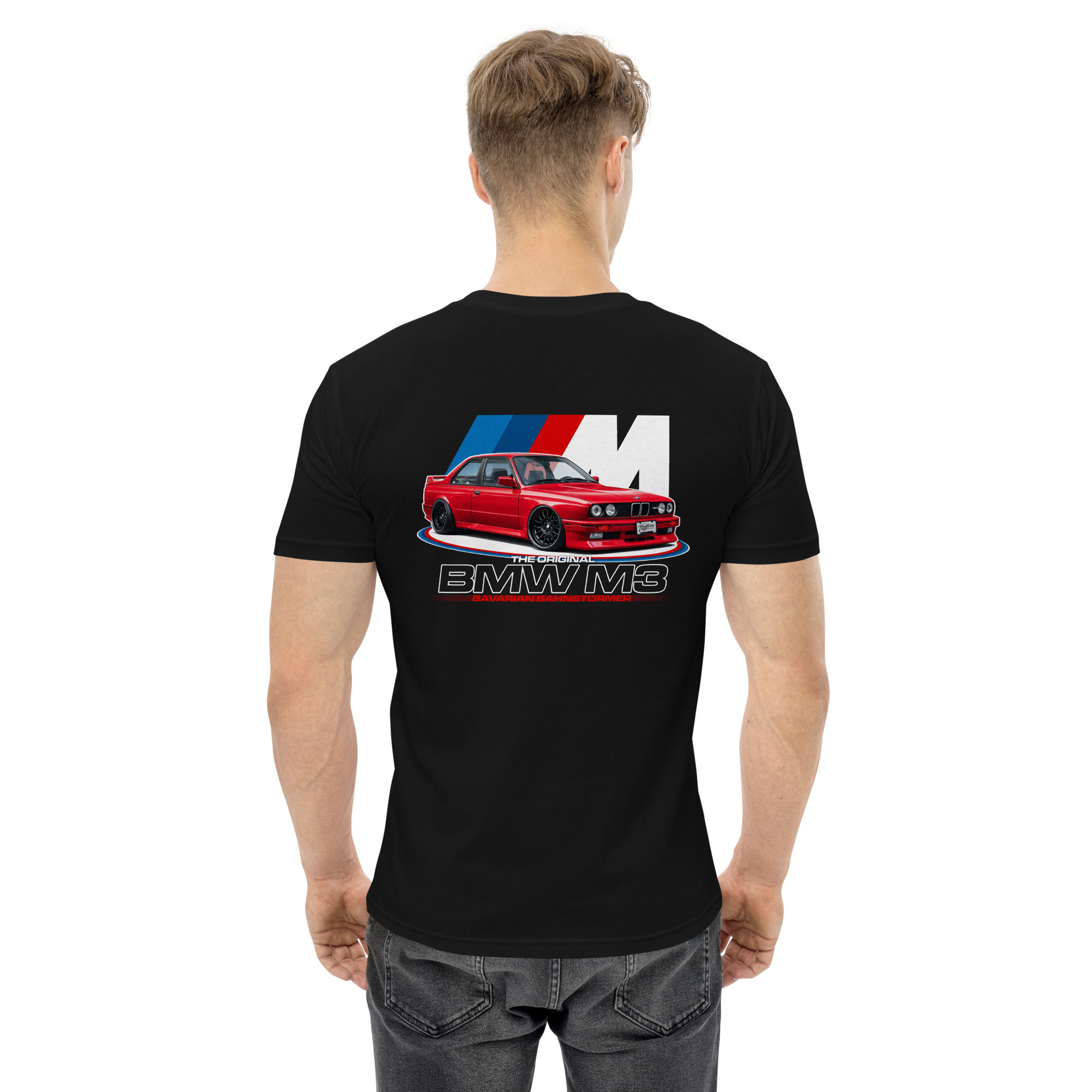 Men's 100% Cotton Tee "M3" Large BACK Print