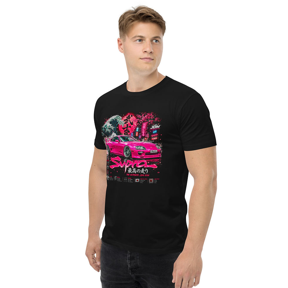 Thumbnail: Men's 100% Cotton Tee "SUPRA" Large Front Print
