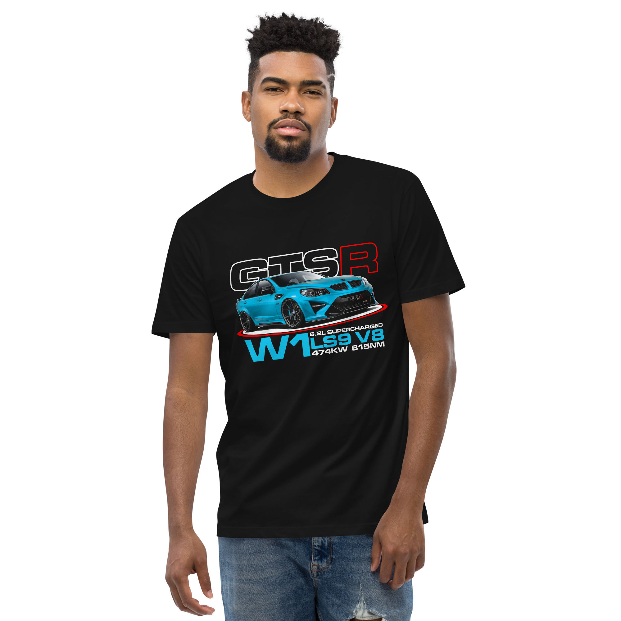 Men's 100% Cotton Tee "GTS-R" Large Front Print