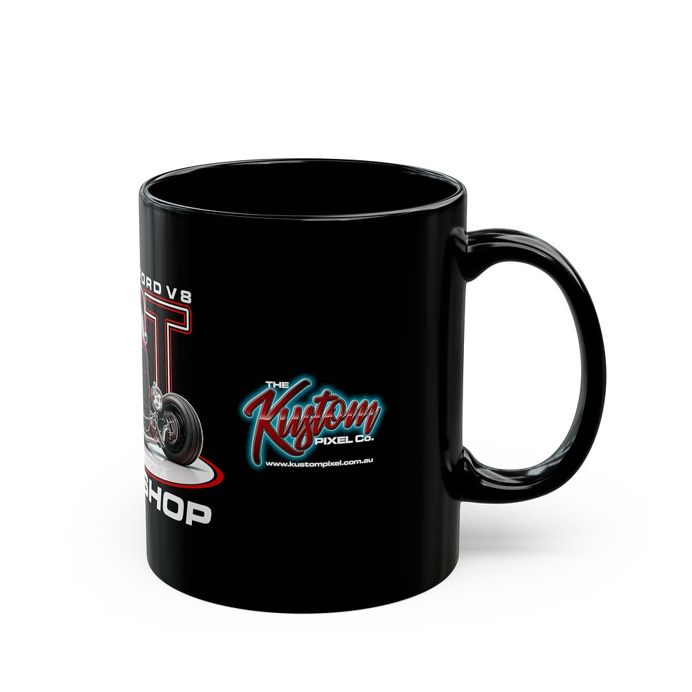 Thumbnail: HOT ROD SPEED SHOP-CHERRY Black Mug (11oz)