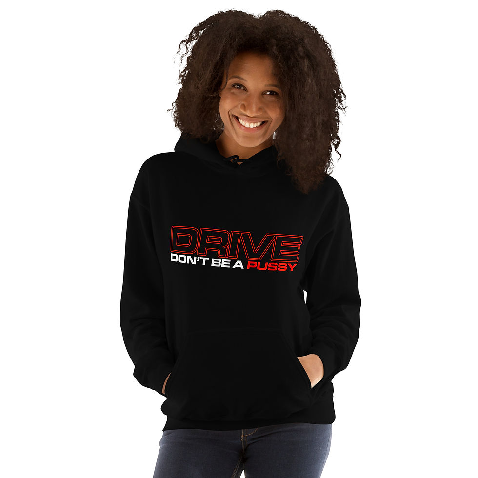 Thumbnail: Unisex Hoodie "DRIVE" Large FRONT print