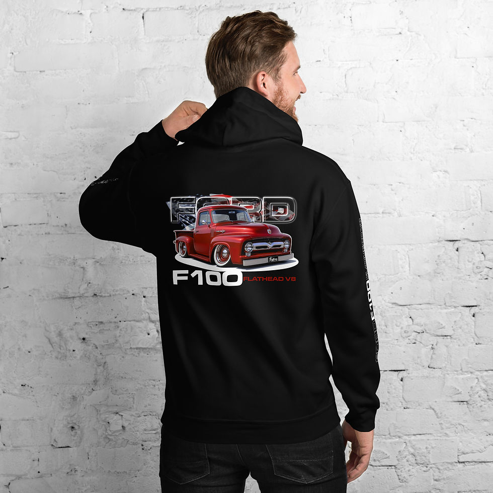 Thumbnail: Unisex Hoodie "F100" Print Front, Back, Both Sleeves
