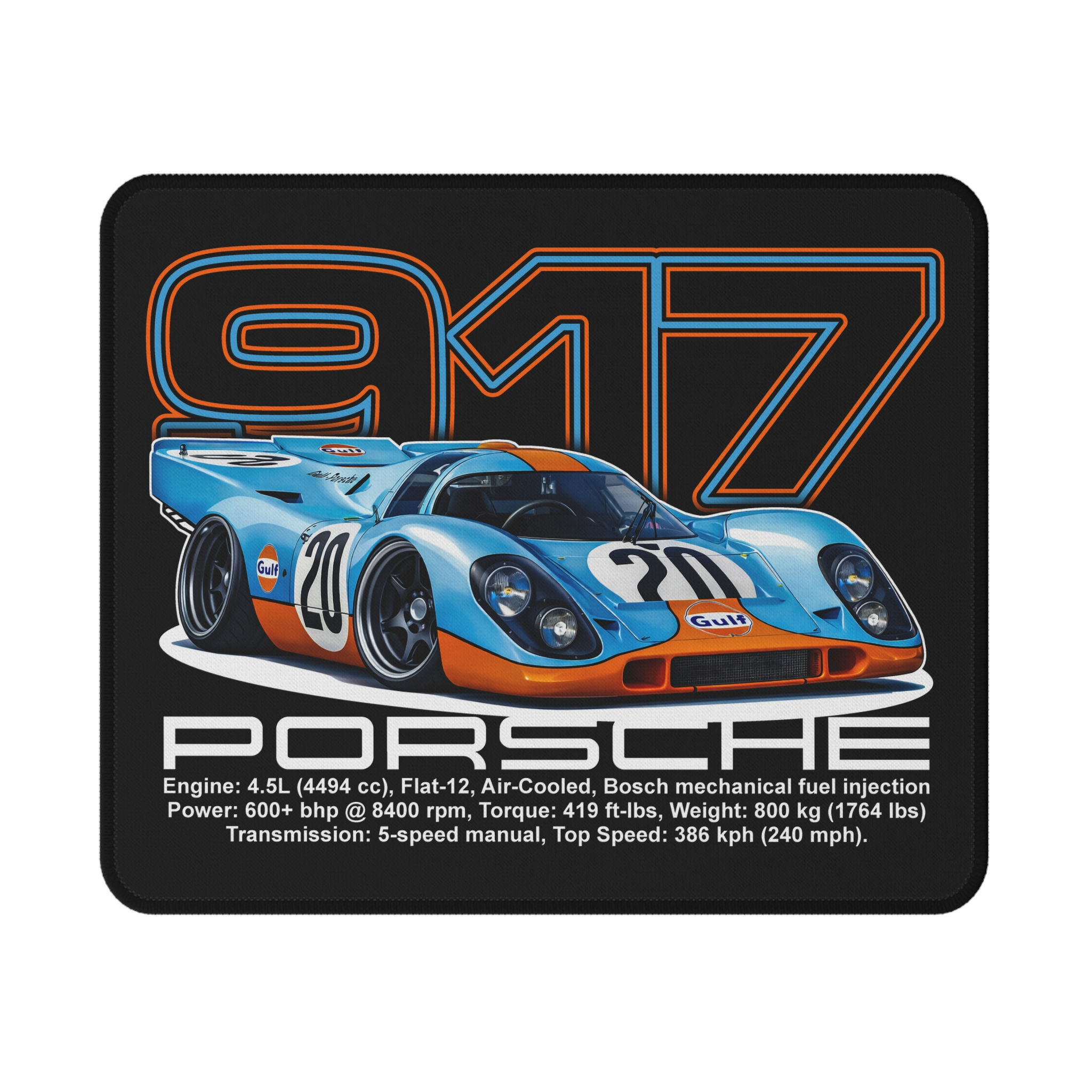 Porsche 917 Racing Car Non-Slip Gaming Mouse Pad