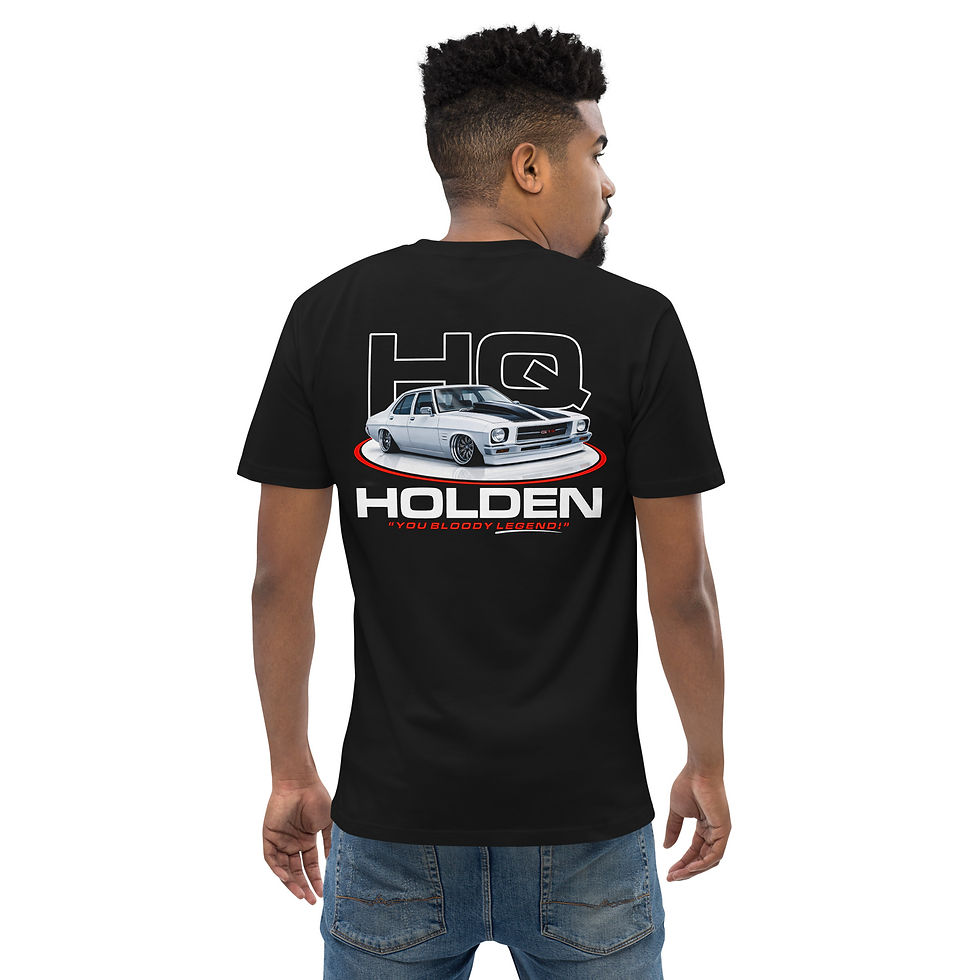 Thumbnail: Men's 100% Cotton Tee "HQ HOLDEN" Large Back Print