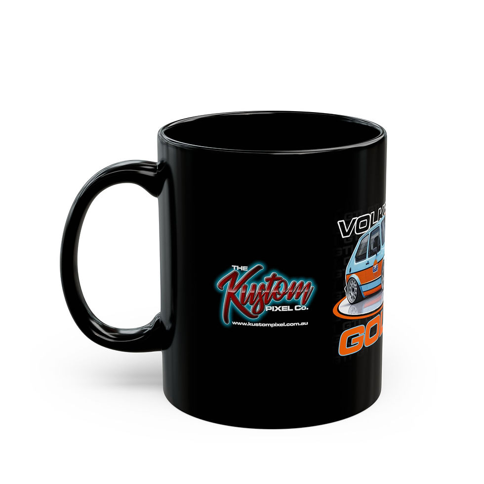 Thumbnail: GOLF GTI-GULF RACING Black Mug (11oz)