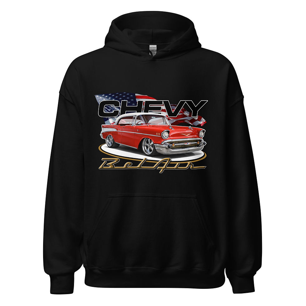 Thumbnail: Unisex Hoodie "BEL AIR" Large Front Print