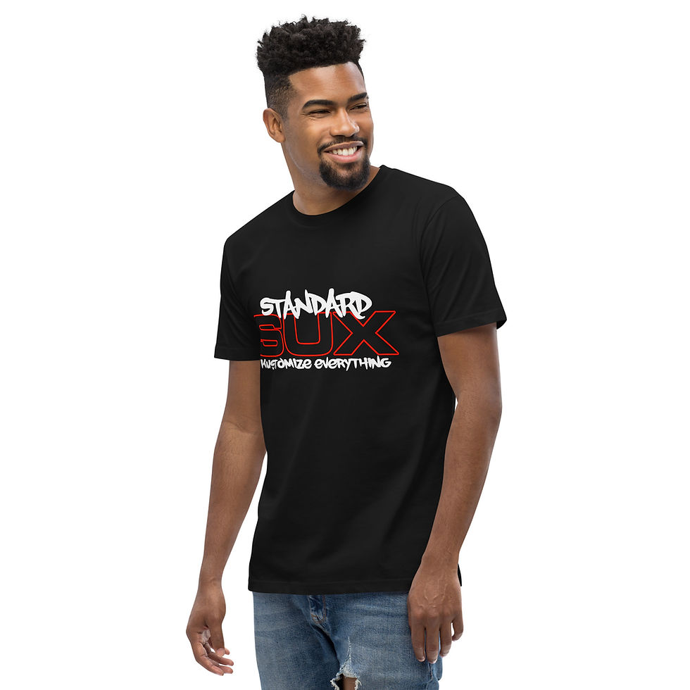 Thumbnail: Men's 100% Cotton Tee "STANDARD SUX" Large Front Print