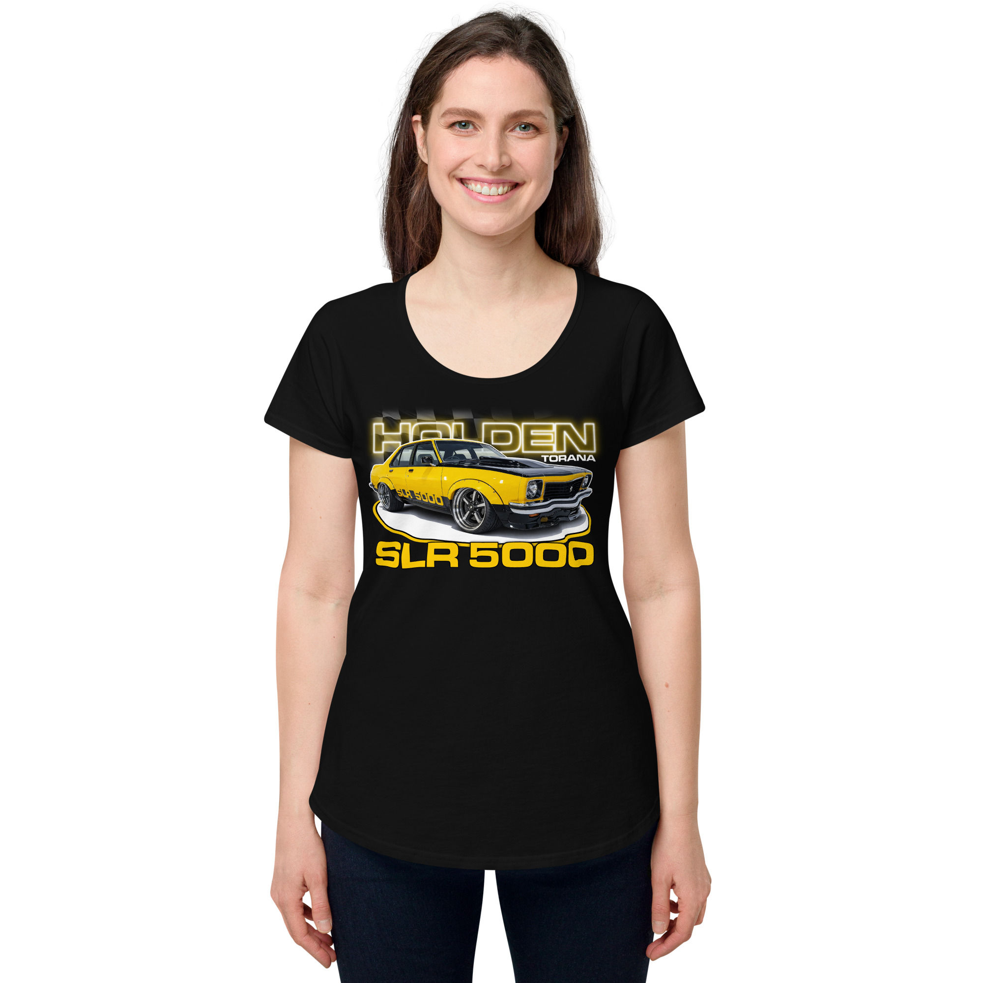 Women’s 100% Cotton Tee "SLR 5000" Large Front Print
