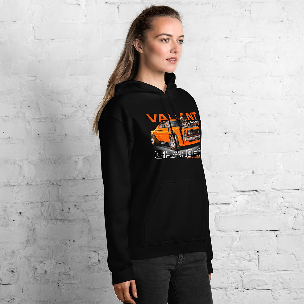 Thumbnail: Unisex Hoodie "Charger WideBody" Large FRONT Print