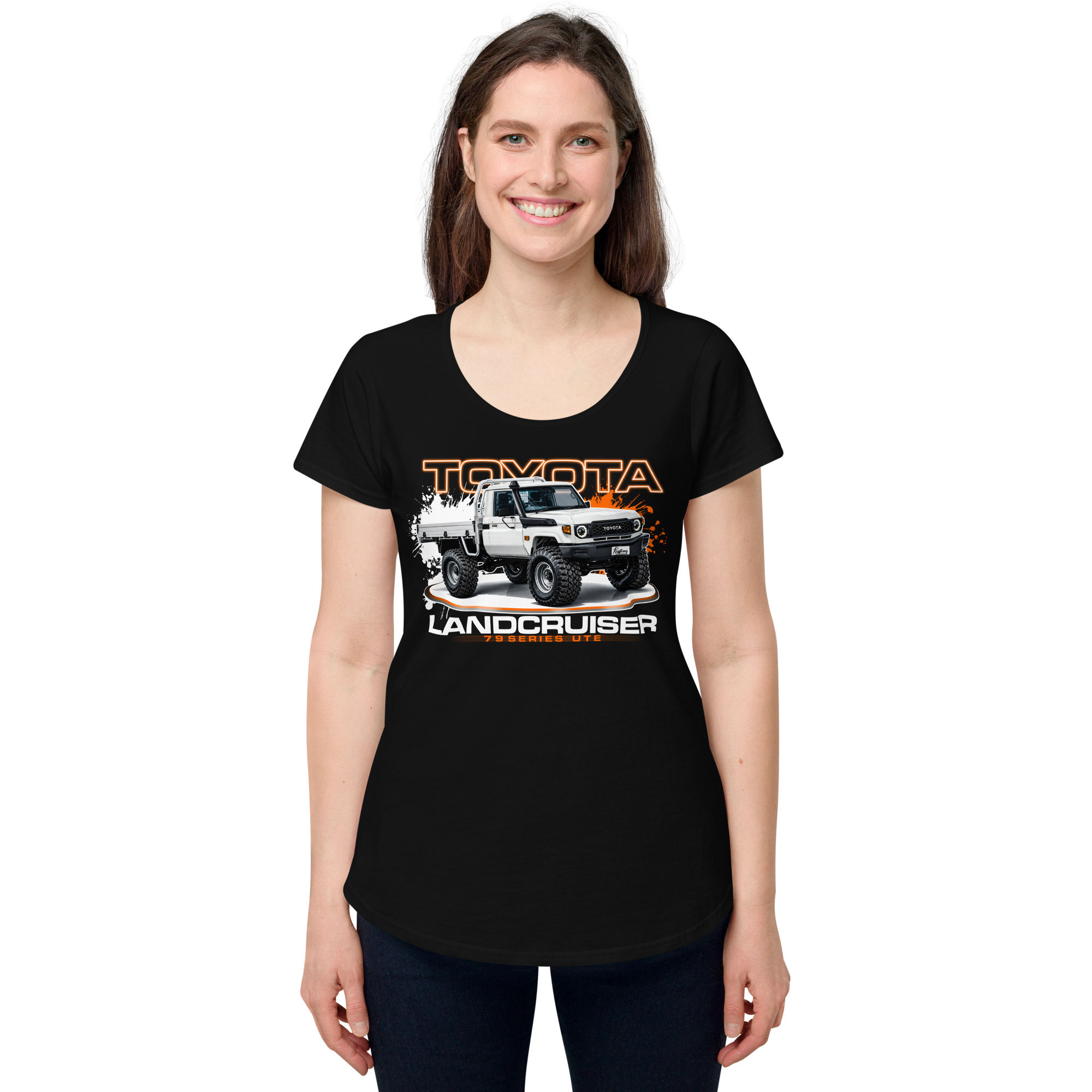 Women's 100% Cotton Tee "79 SERIES UTE" Large Front Print