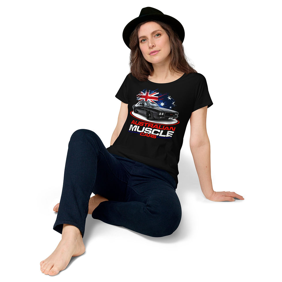 Thumbnail: Women’s 100% Cotton Tee "MONARO" Large Front Print