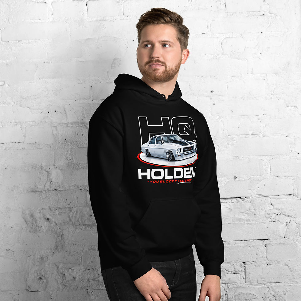 Thumbnail: Unisex Hoodie "HQ HOLDEN" Large Front Print
