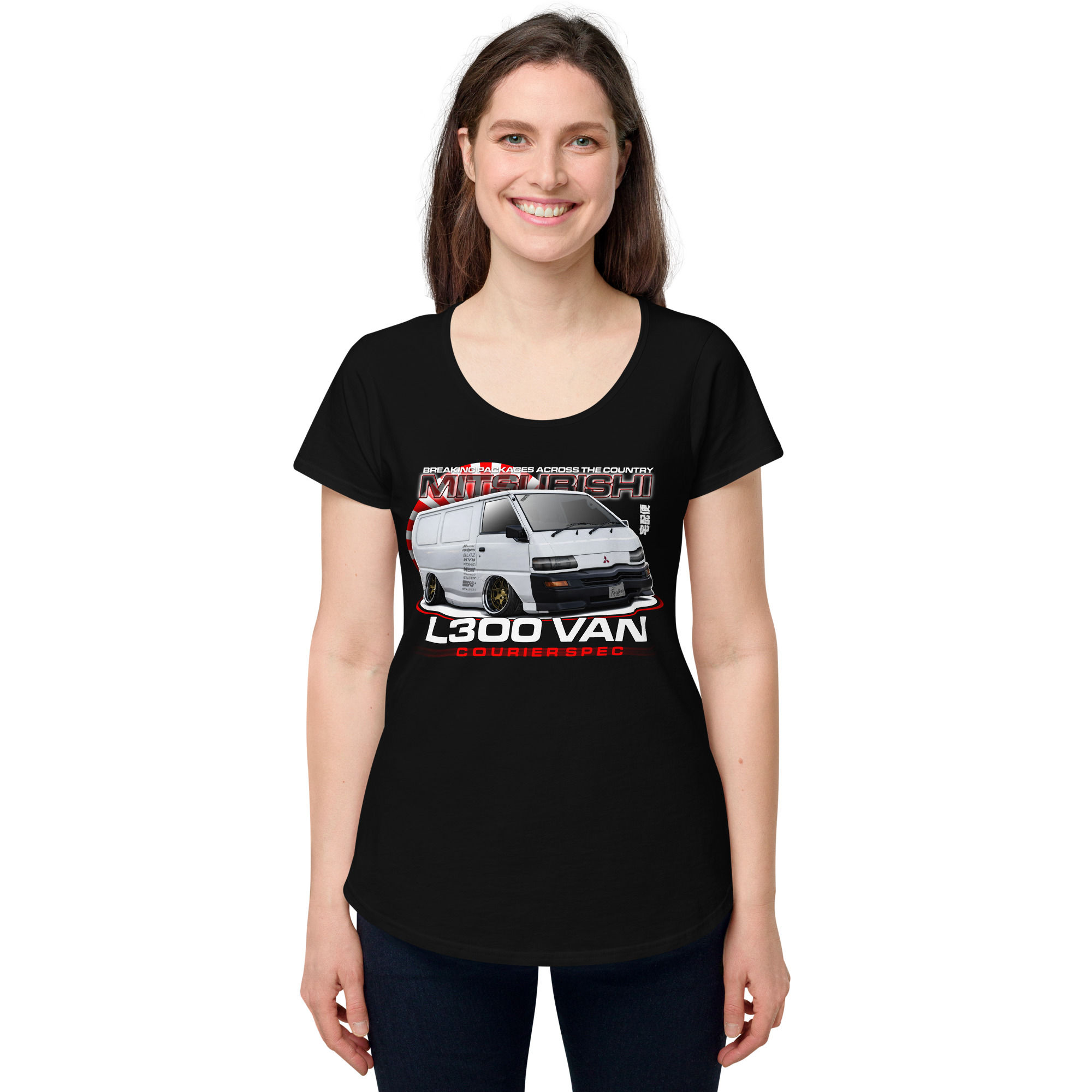 Women’s 100% Cotton Tee "L300" Large Front Print