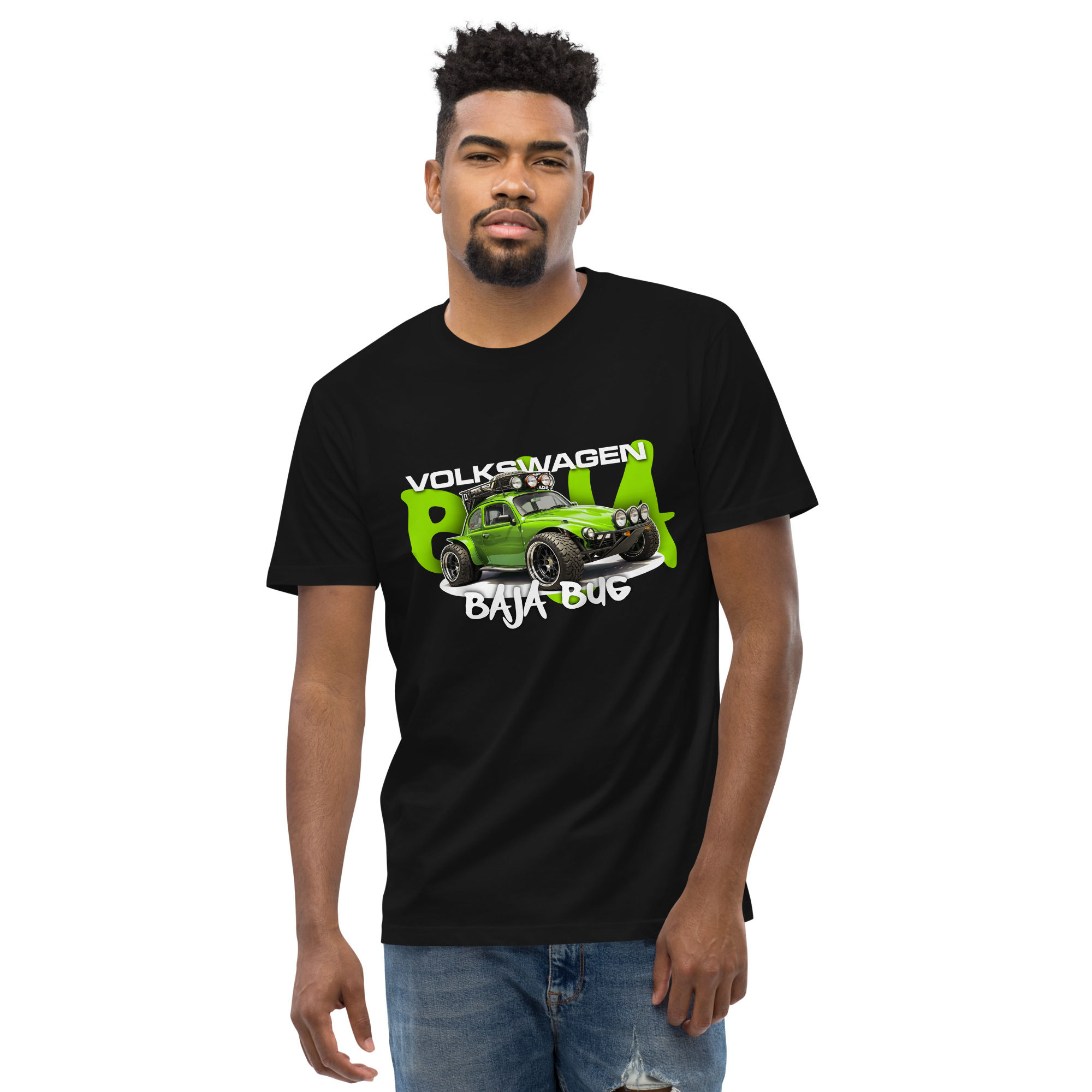 Men's 100% Cotton Tee "BAJA" Large Front Print