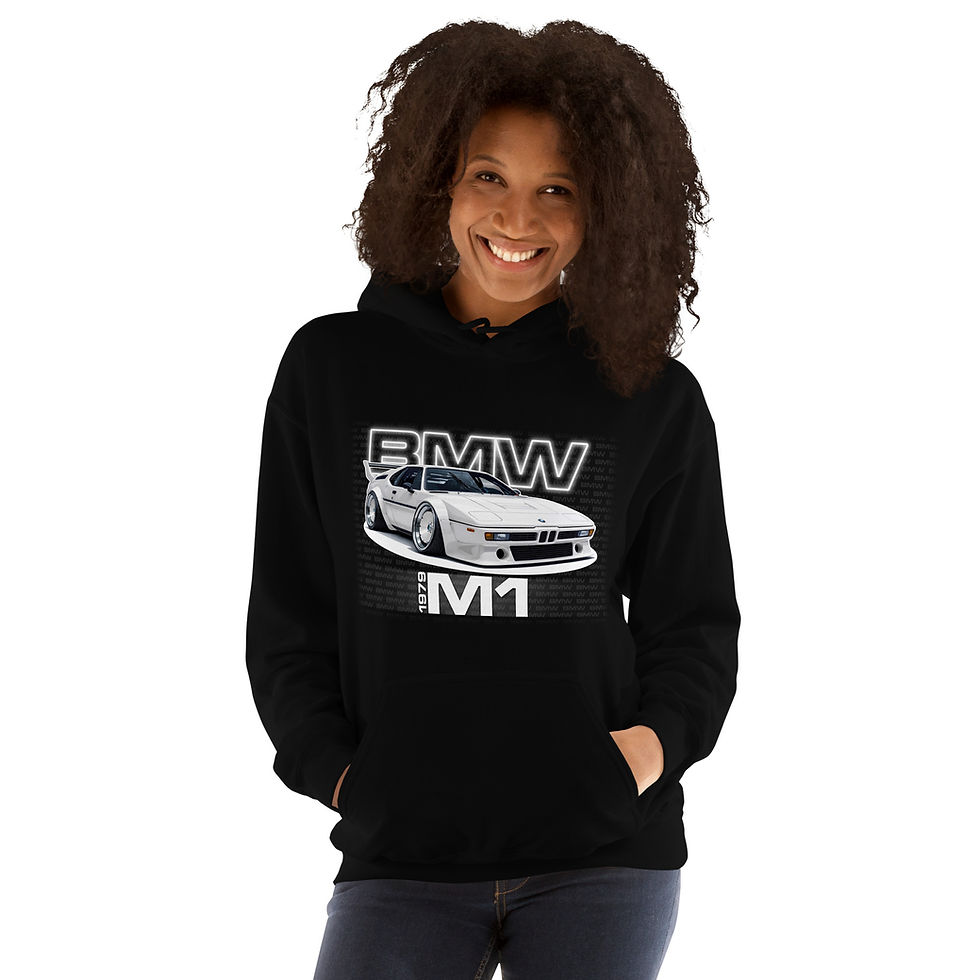 Thumbnail: Unisex Hoodie "M1" Large Front Print