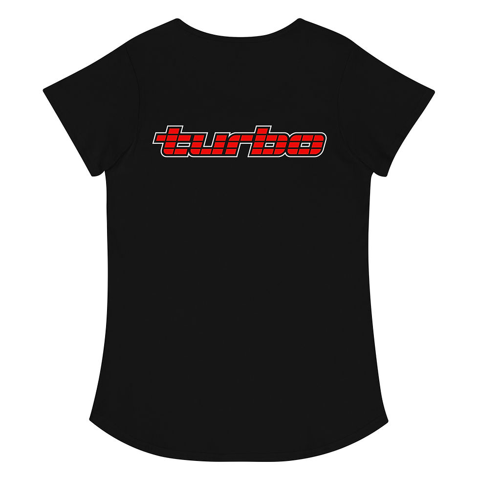 Thumbnail: Women’s round neck tee 100% Cotton "TURBO" Back Print
