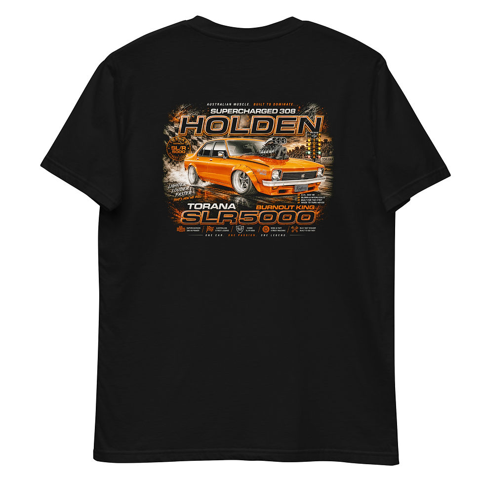 Thumbnail: Men's 100% Cotton Tee "SLR5000" Large Back Print