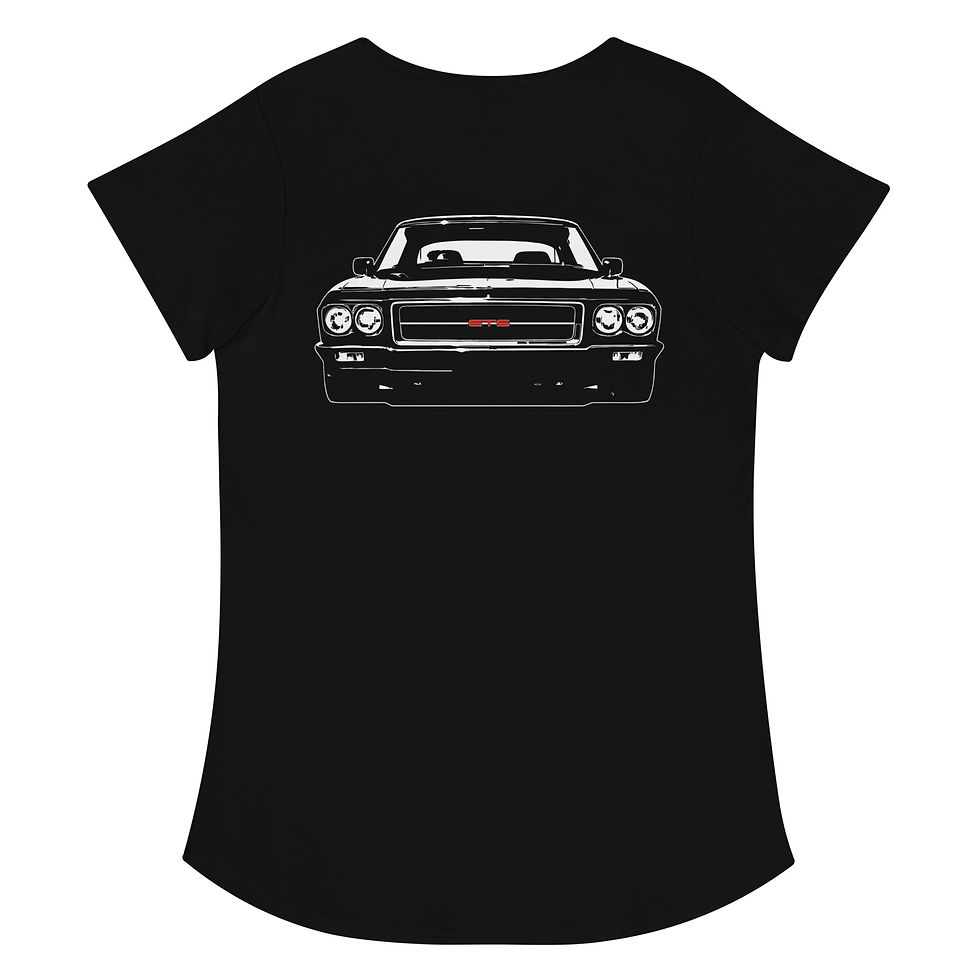 Thumbnail: Women’s round neck tee 100% Cotton "HQ MONARO FRONT" Back Print