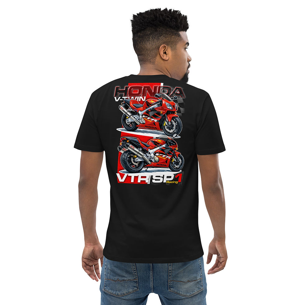 Thumbnail: Men's 100% Cotton Tee "SP1" Large BACK Print