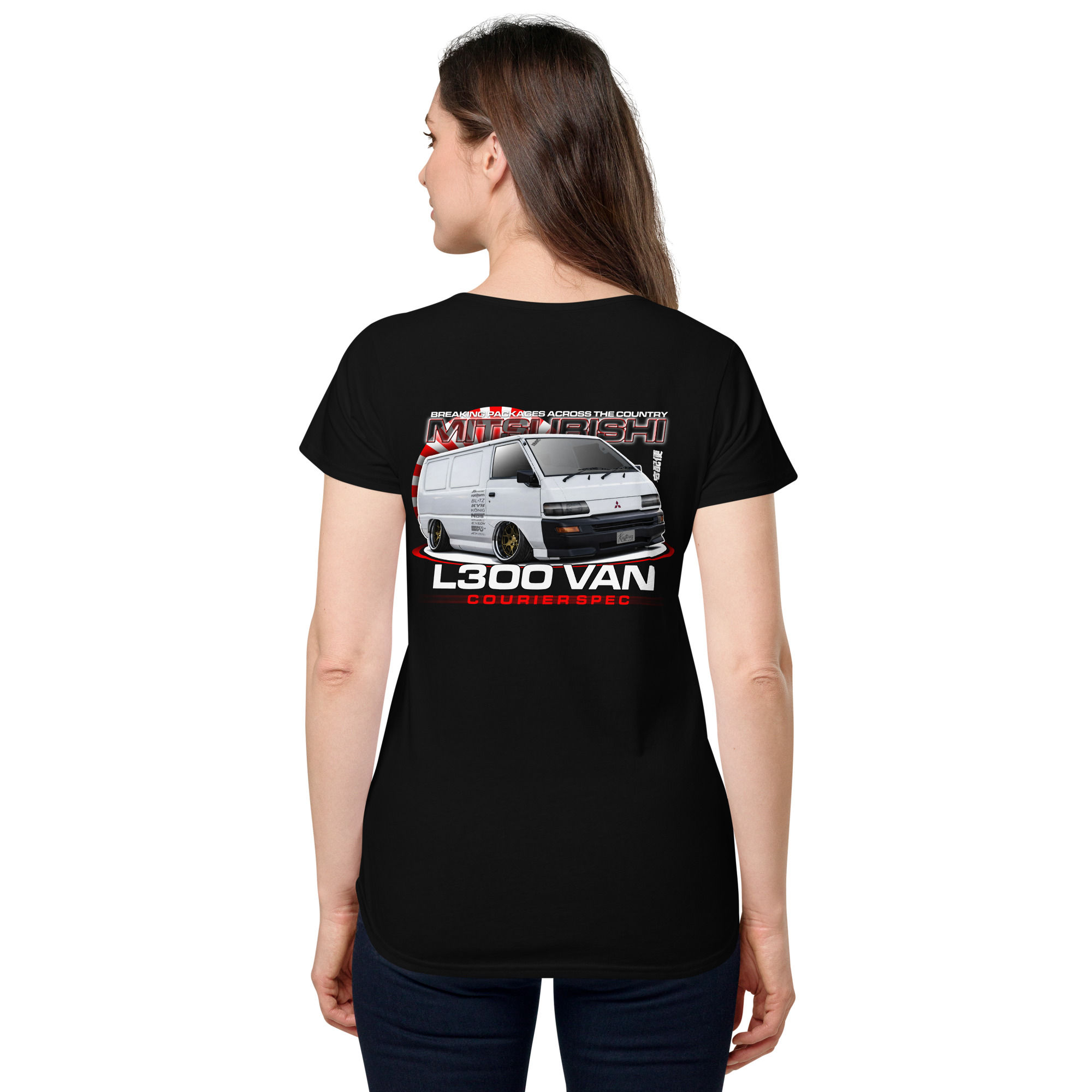 Women's 100% Cotton Tee "L300 VAN" Large BACK Print
