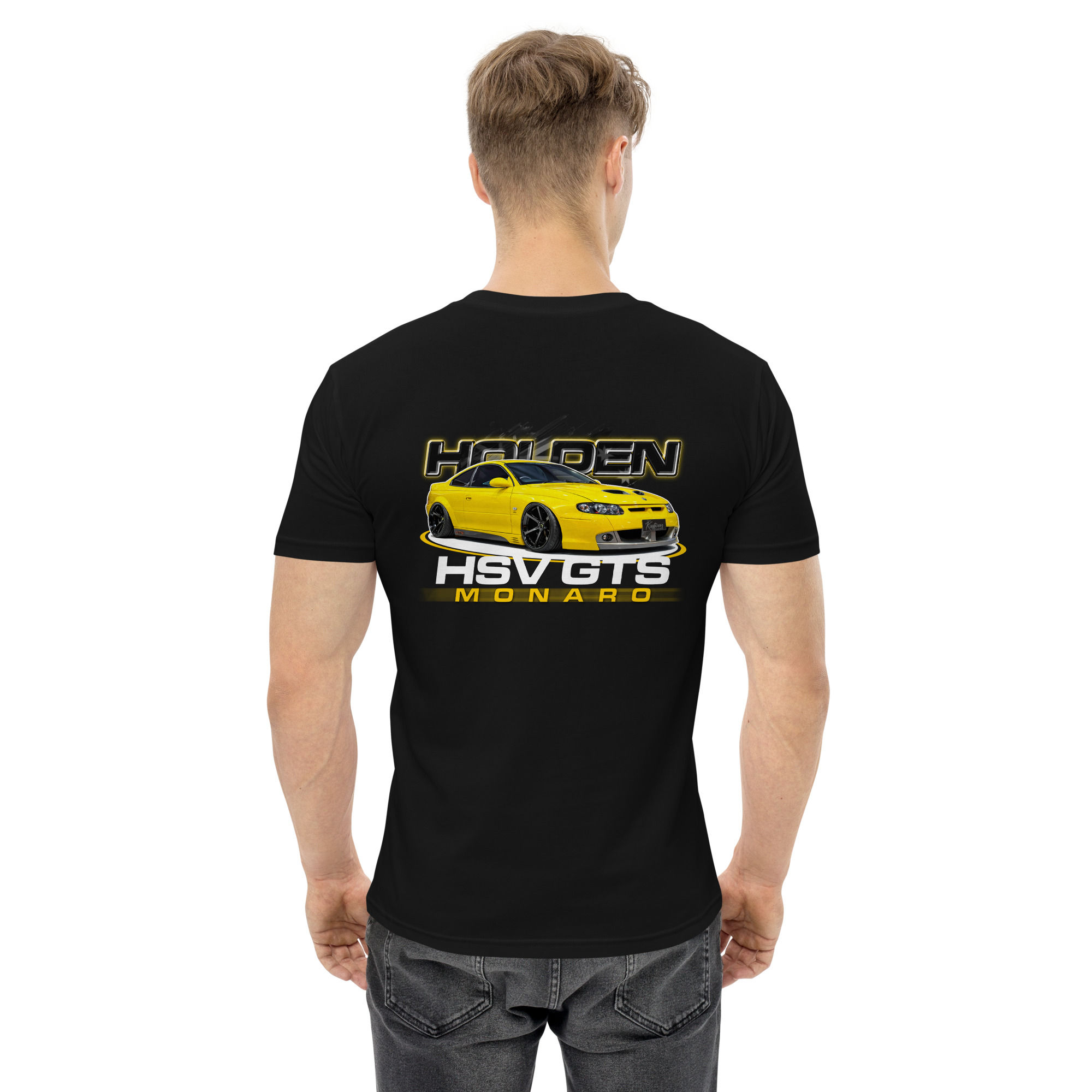 Men's 100% Cotton Tee "HSV GTS" Large BACK Print