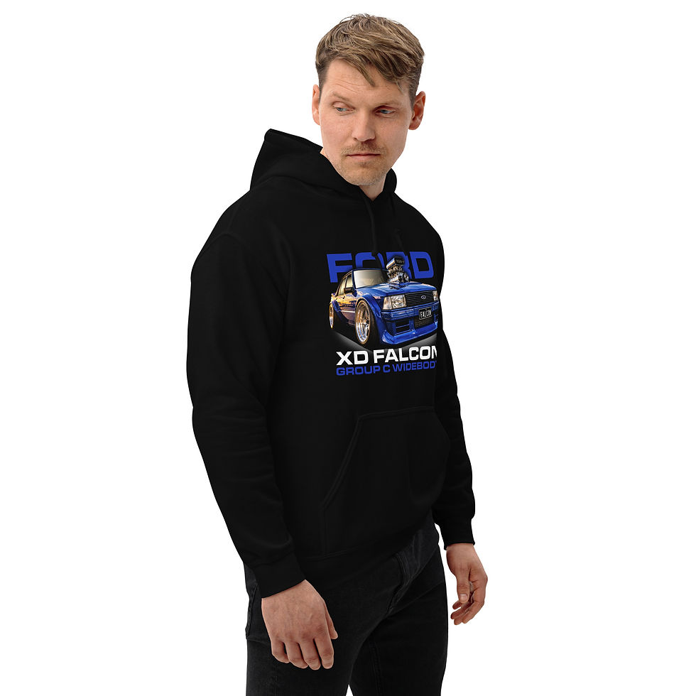Thumbnail: Unisex Hoodie "XD FALCON GROUP C" Large FRONT Print
