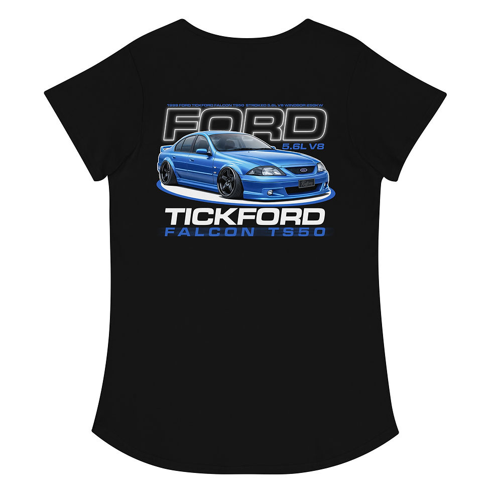 Thumbnail: Women’s 100% Cotton Tee "TS50" Large BACK Print