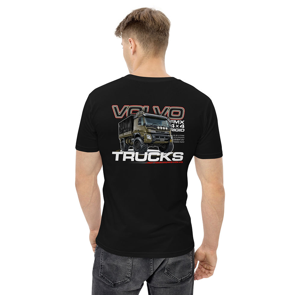 Thumbnail: Men's 100% Cotton Tee "NOT YOUR MUM'S VOLVO" Large BACK Print