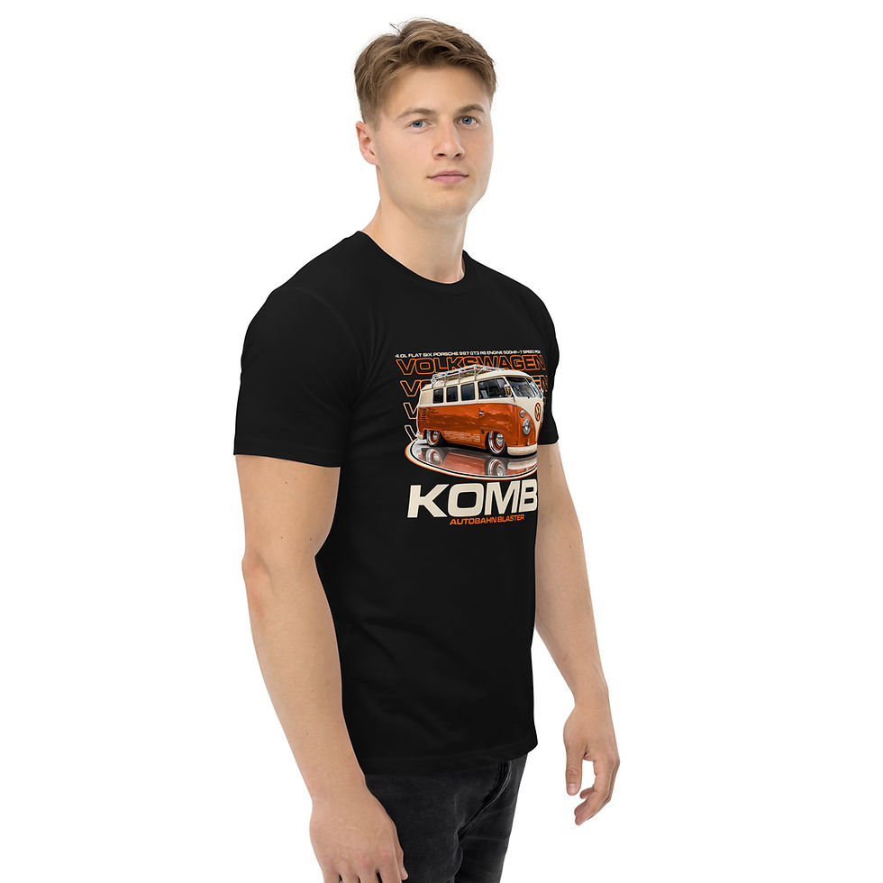 Thumbnail: Men's 100% Cotton Tee "KOMBI" Large Front Print
