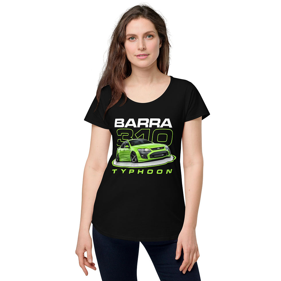 Thumbnail: Women’s round neck tee 100% Cotton "BARRA 310" Front Print
