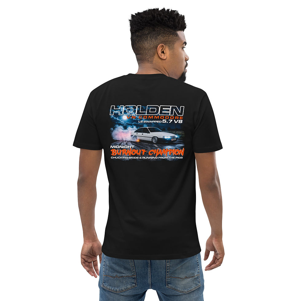 Thumbnail: Men's 100% Cotton Tee "VN SKIDS" Large Back Print