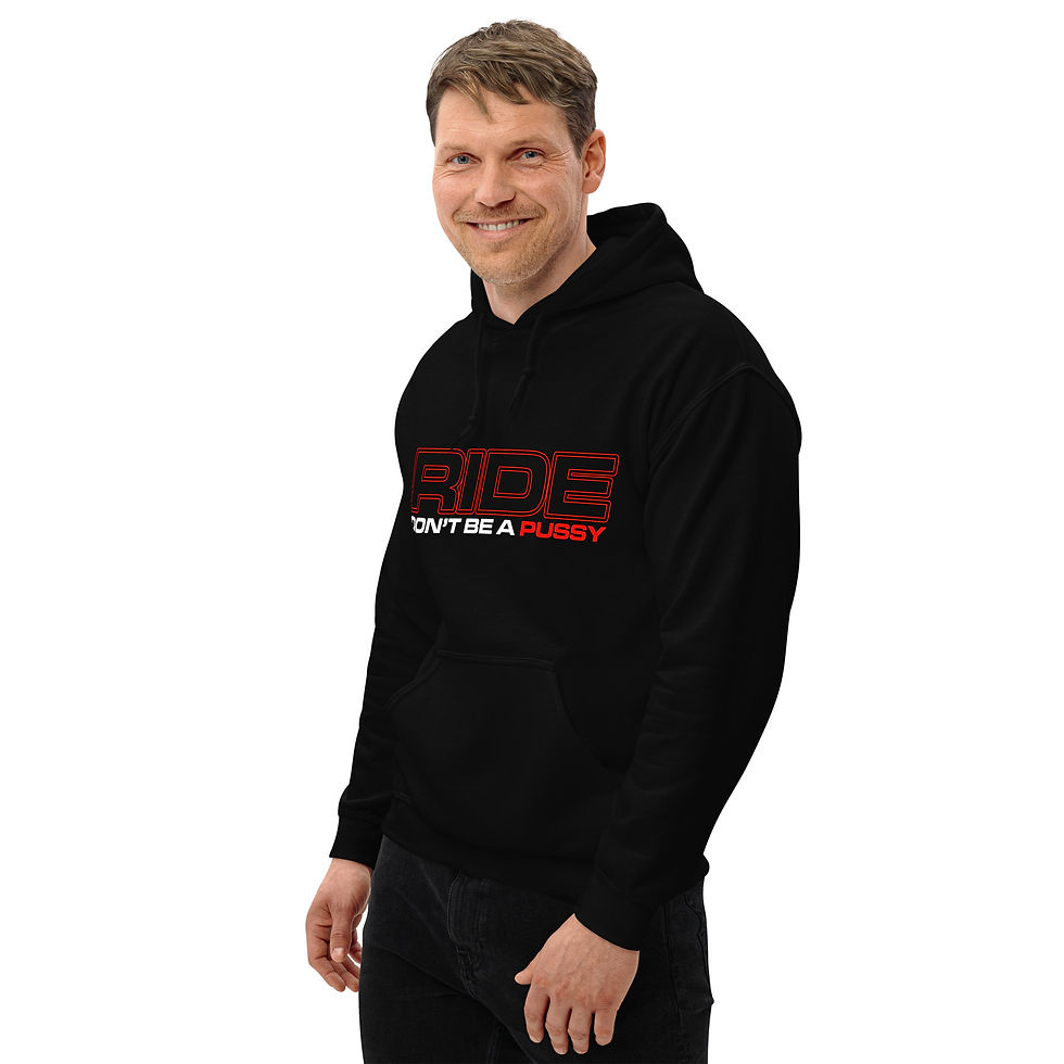 Thumbnail: Unisex Hoodie "RIDE" Large FRONT print