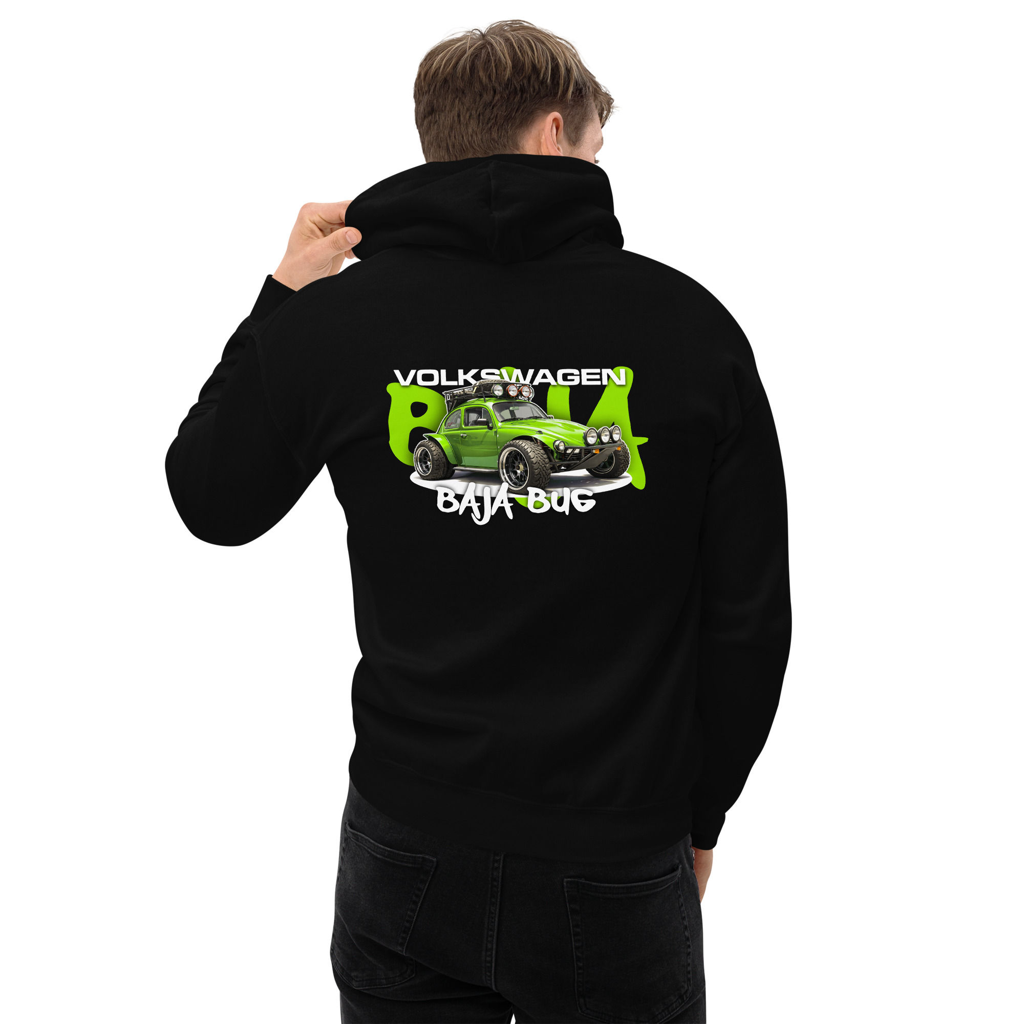 Unisex Hoodie "BAJA BUG" Large BACK print