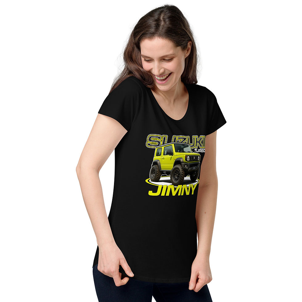 Thumbnail: Women’s round neck tee 100% Cotton "JIMNY" Front Print