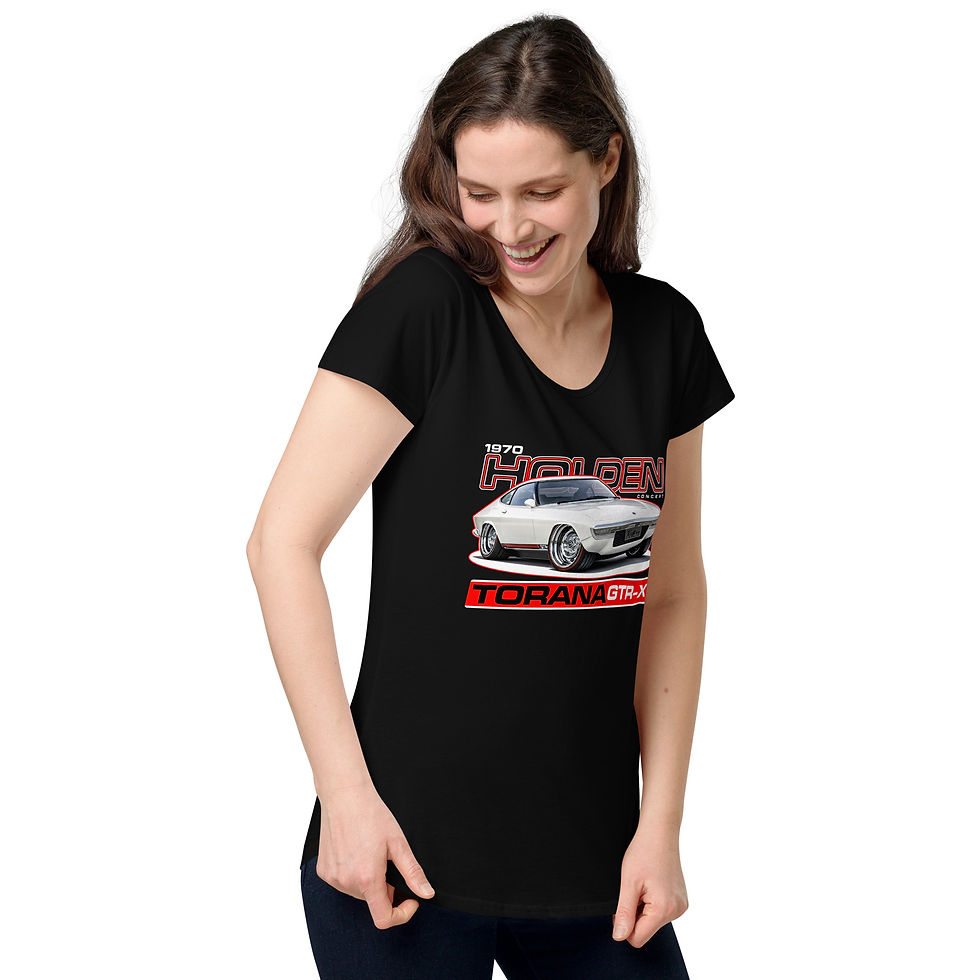 Thumbnail: Women’s round neck tee 100% Cotton "TORANA GTR-X" Front Print