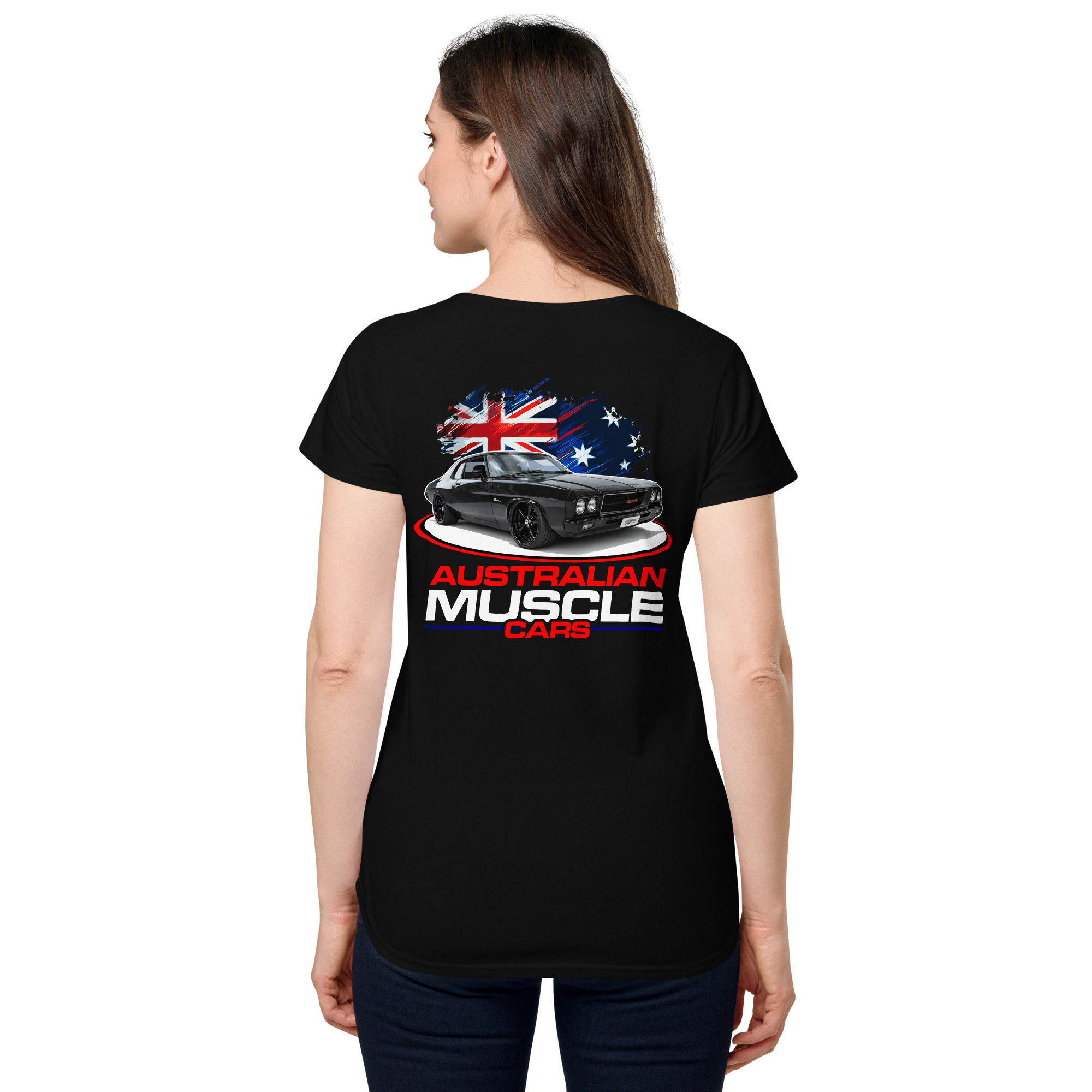 Women’s 100% Cotton Tee "MONARO" Large BACK Print