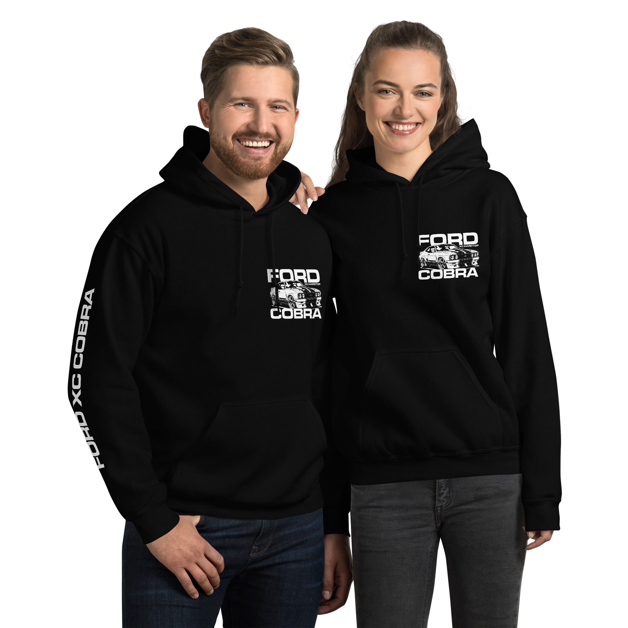 Unisex Hoodie "FORD XC COBRA" Front, Back & Sleeve print