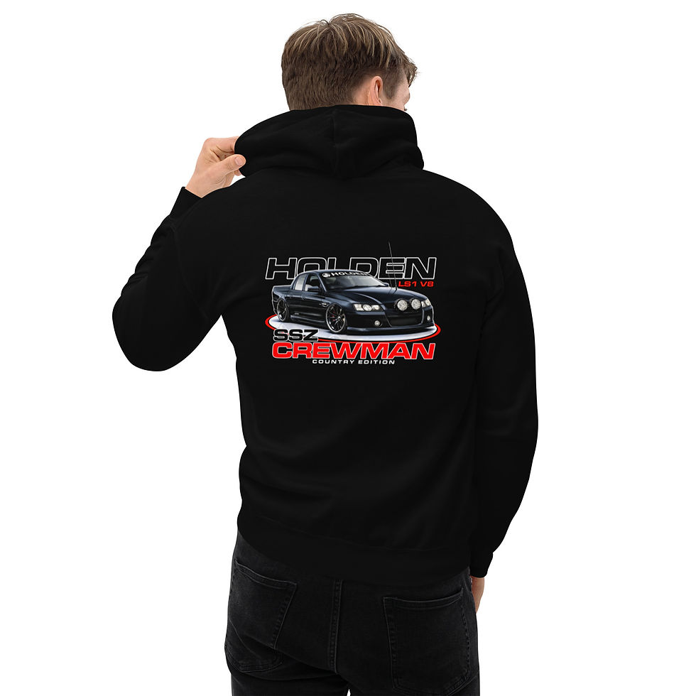 Thumbnail: Unisex Hoodie "CREWMAN SSZ" Large Back Print