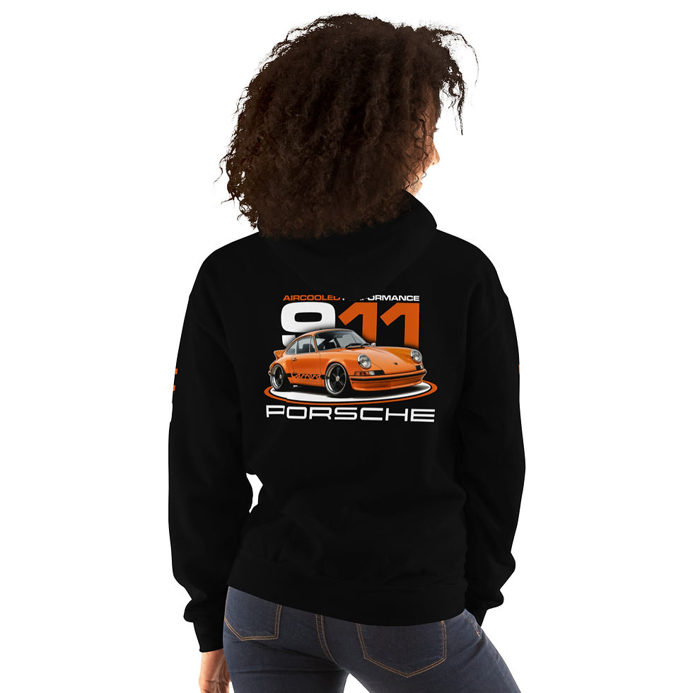Thumbnail: Unisex Hoodie "CARRERA 911 RS" Print Front, Back, Both Sleeves