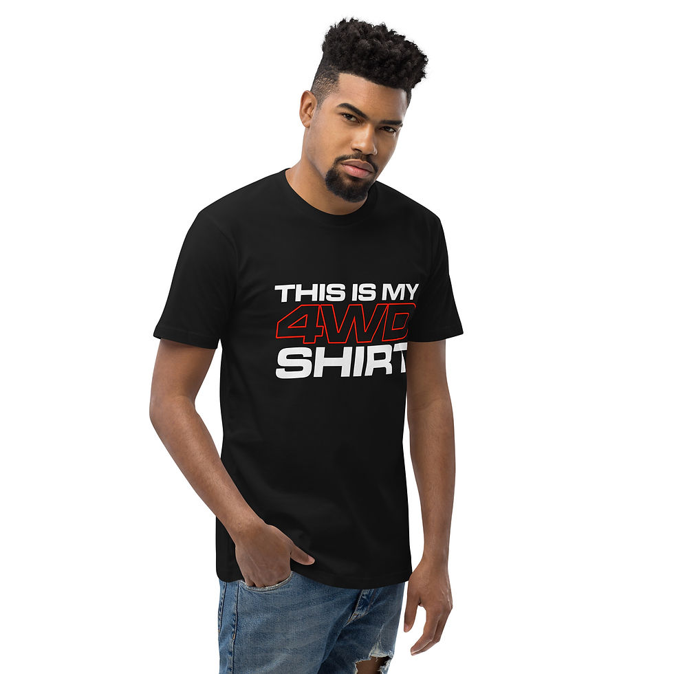 Thumbnail: Men's 100% Cotton Tee "MY 4WD SHIRT" Large Front Print
