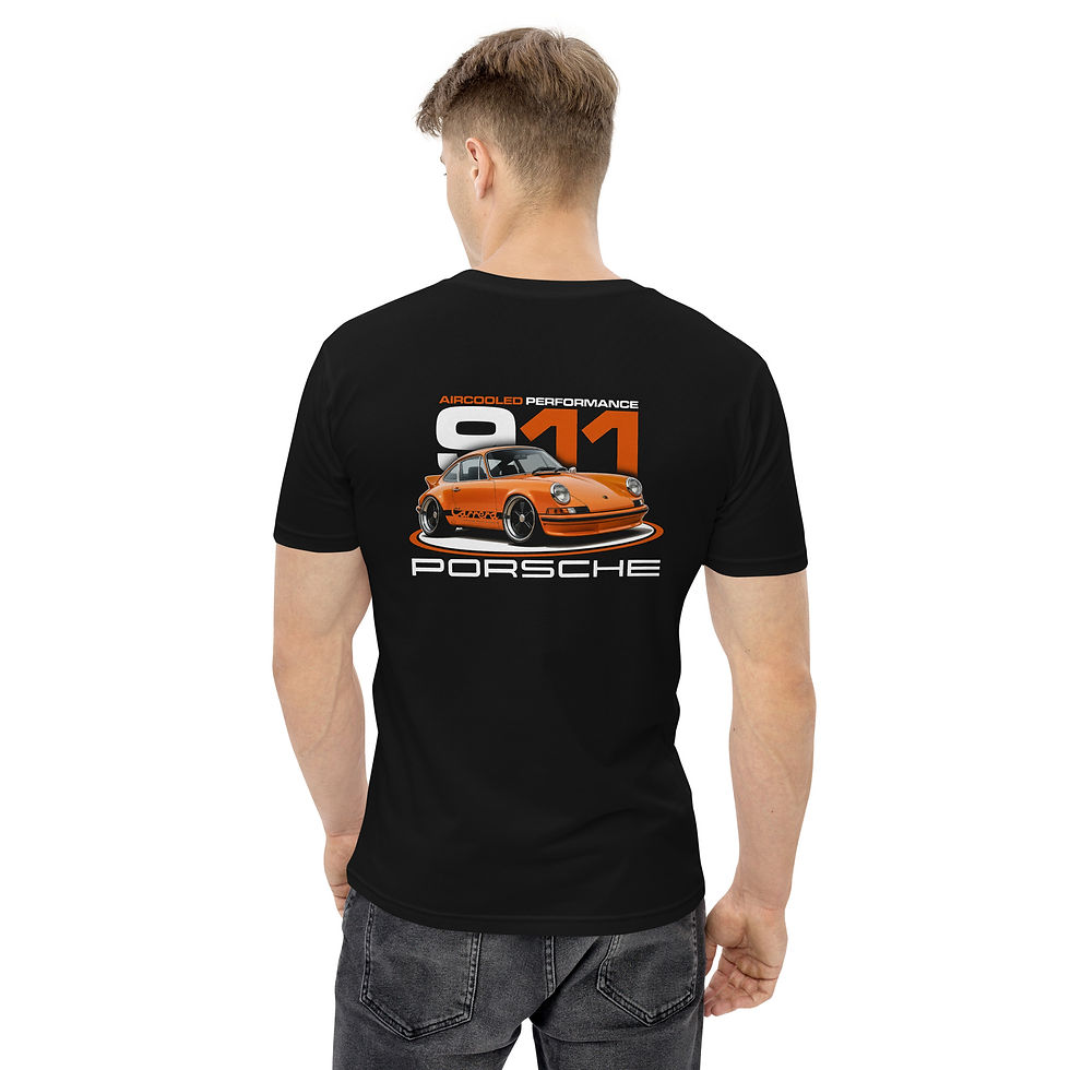 Thumbnail: Men's 100% Cotton Tee "911 CARRERA RS" Large Back Print