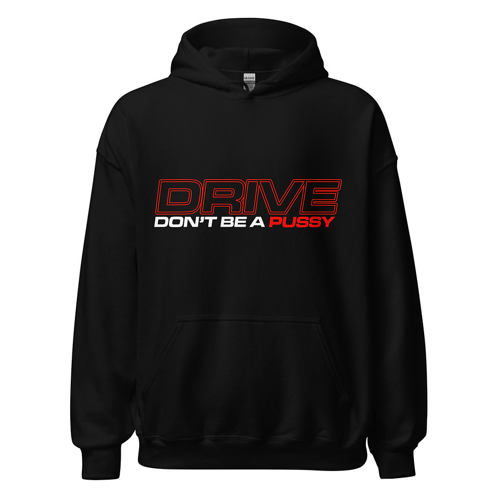 Thumbnail: Unisex Hoodie "DRIVE" Large FRONT print