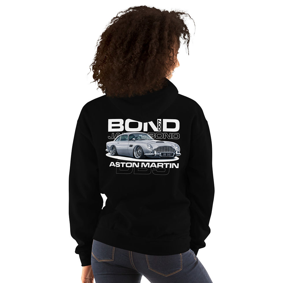 Thumbnail: Unisex Hoodie "DB5" Large BACK Print