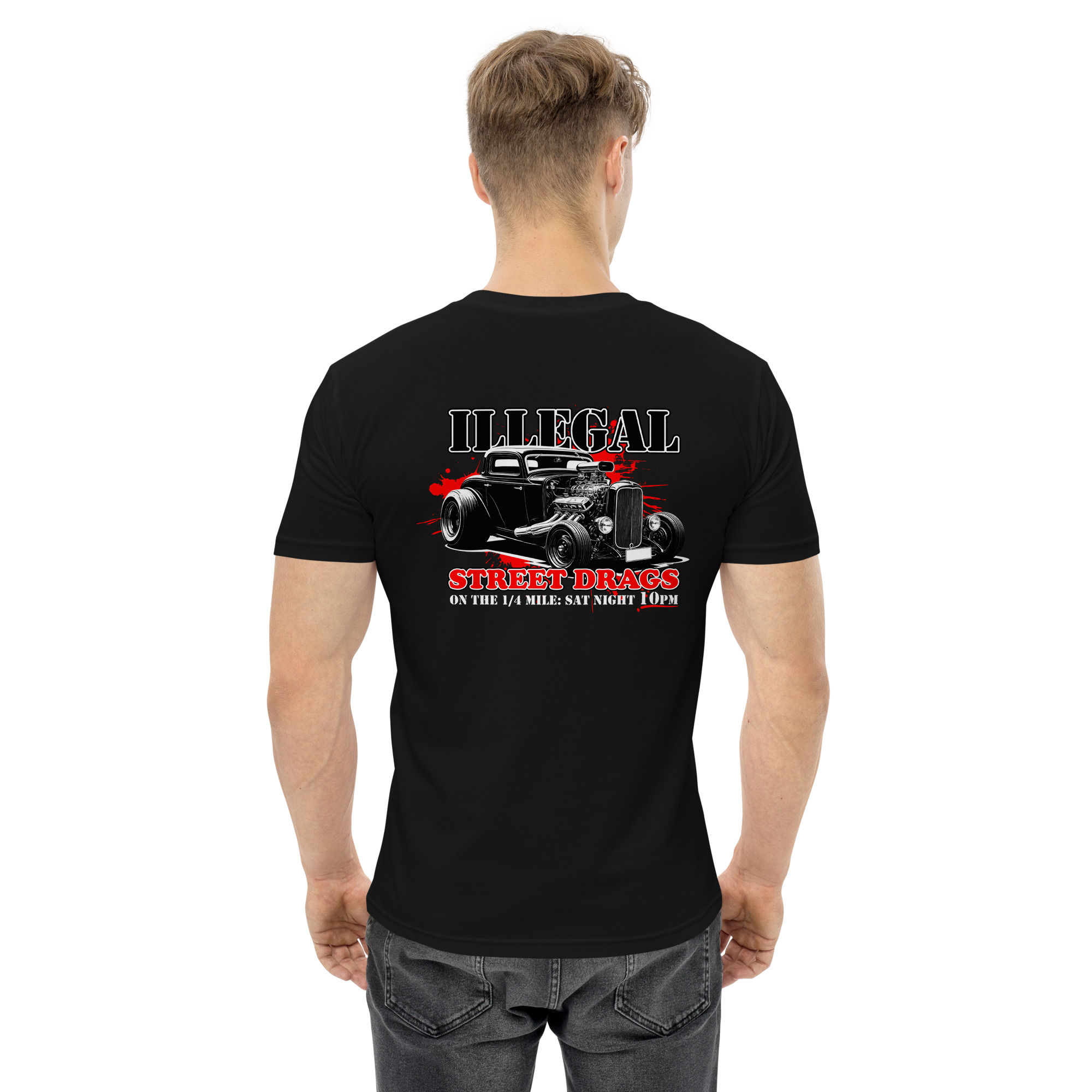Men's 100% Cotton Tee "ILLEGAL" Large BACK Print