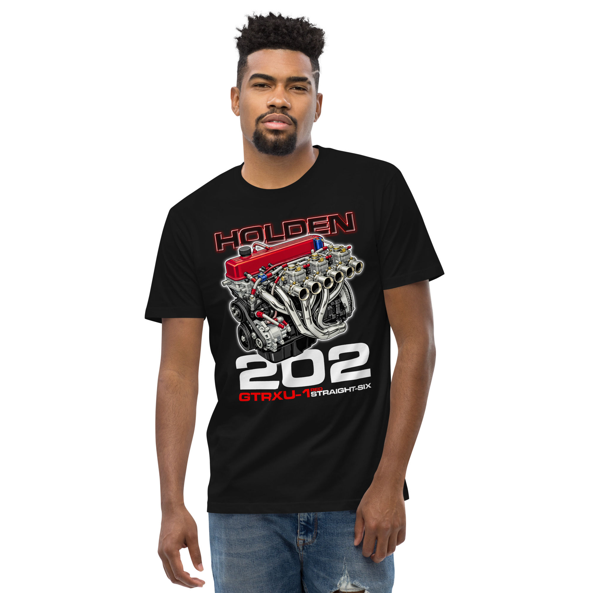 Men's 100% Cotton Tee "202" Large Front Print