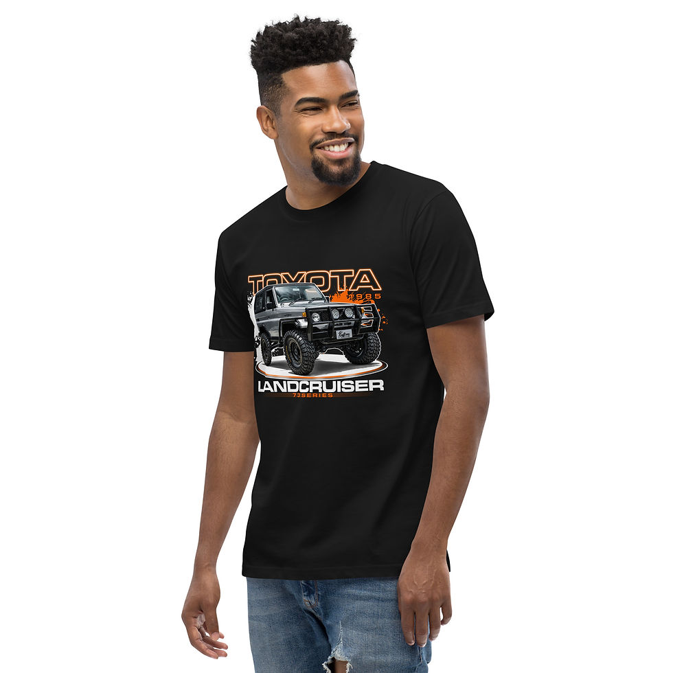 Thumbnail: Men's 100% Cotton Tee "73 SERIES" Large Front Print