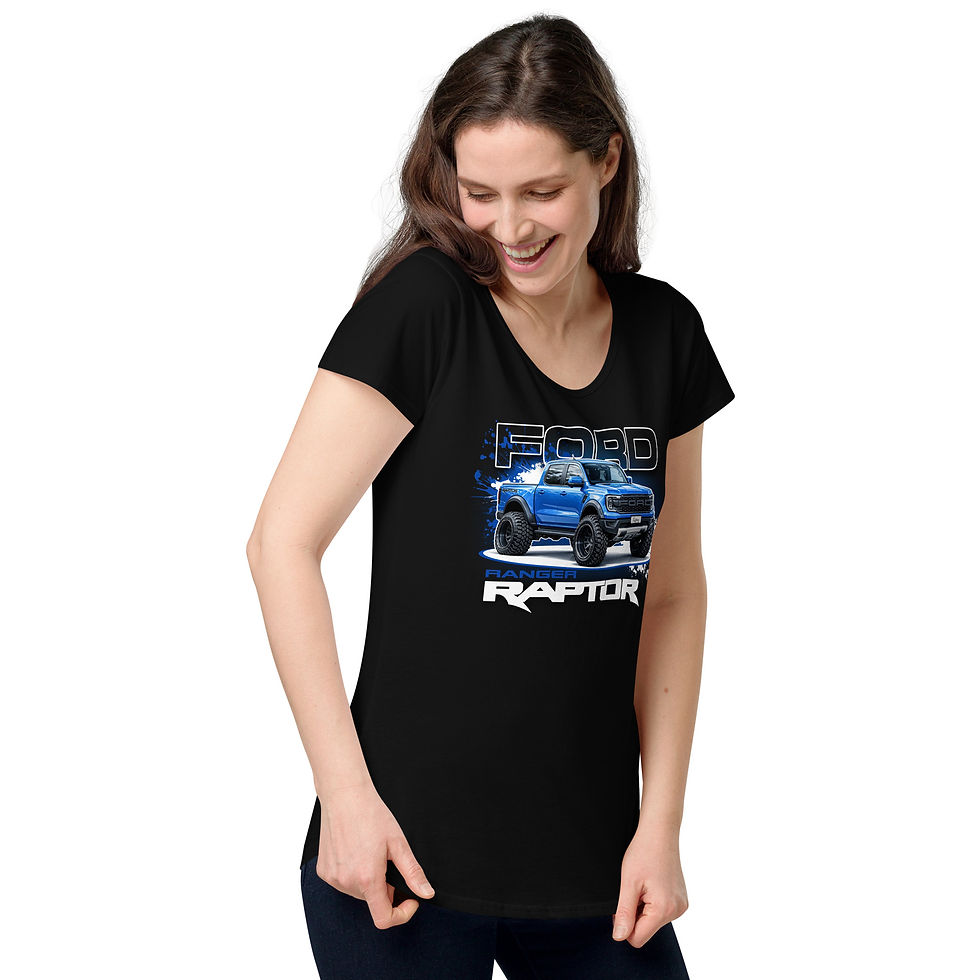 Thumbnail: Women’s 100% Cotton Tee "RAPTOR-B" Large Front Print