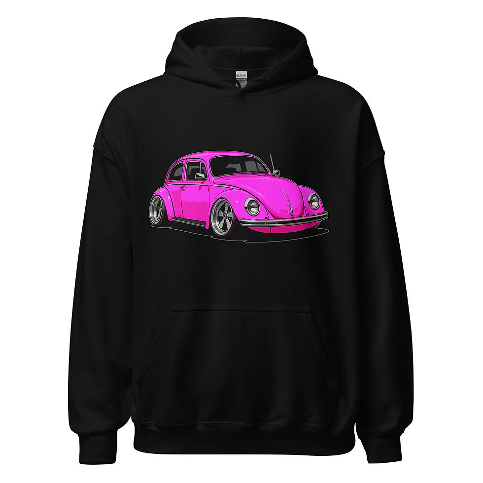 Thumbnail: Unisex Hoodie "HOT PINK BUG" front print