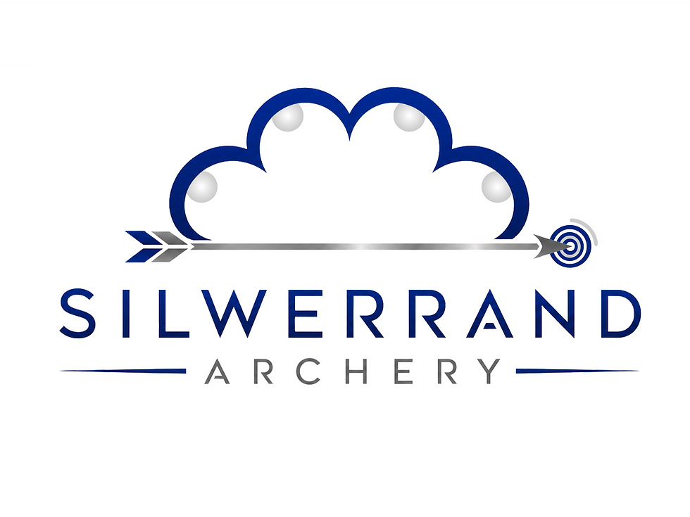 Silverrand Archery logo with cloud, arrow, and target