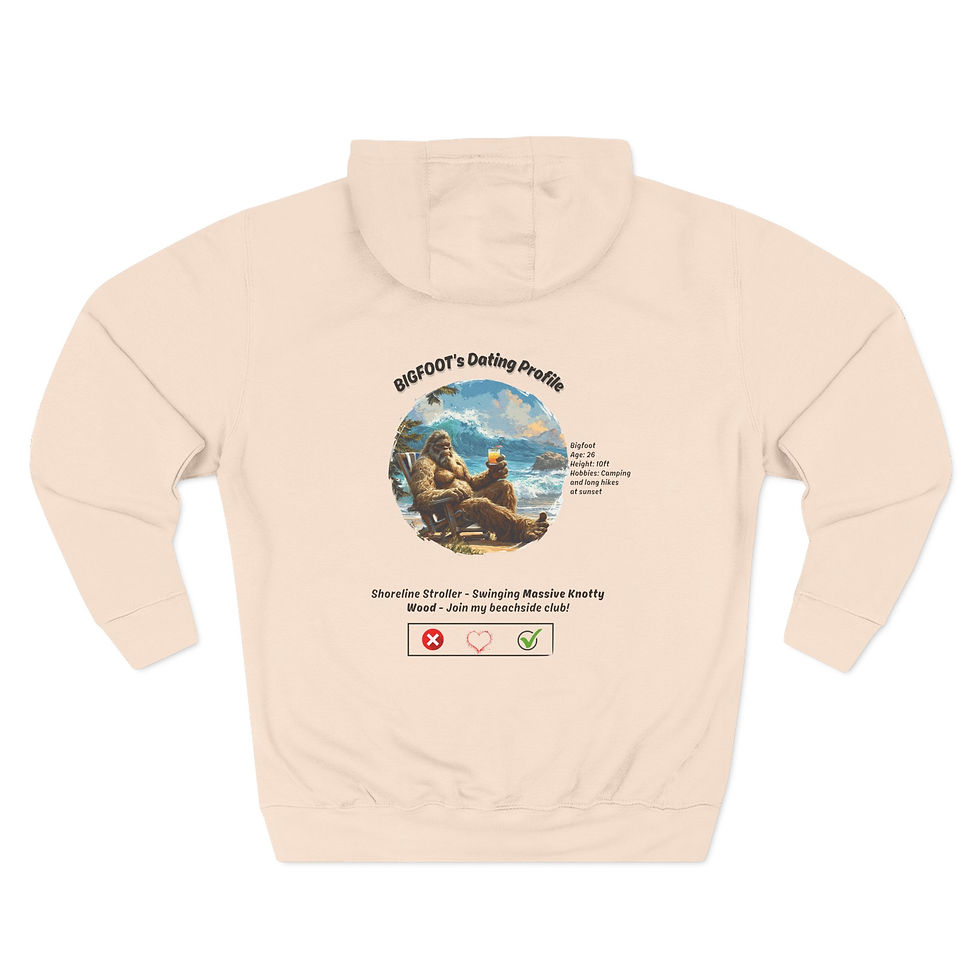 Thumbnail: Bigfoots Dating Profile Knotty Wood Hoodie, Bigfoot Gifts